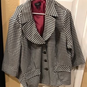 Houndstooth print blazer